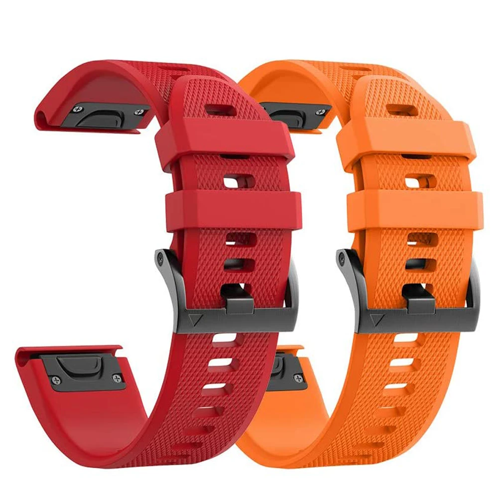 26 22ミリメートルシリコーンクイックリリース時計バンドストラップガーミンフェニックス6X 5X 3 3HR腕時計easyfit手首バンドストラップフェニックス6 5 935 945