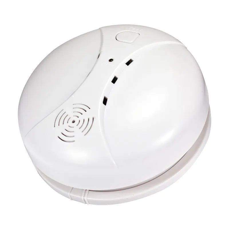 Fire Equipment Wireless Smoke Sensor Home Security Round Shape Detector Independent Use Or Work with 433MHz Frequency Alarm Host