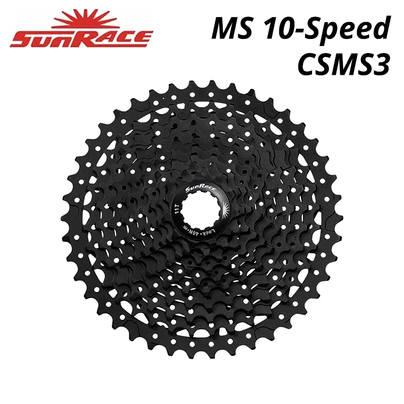 SunRace CSMS3 10 Speed Wide Ratio Bike Bicycle Cassette 10S Mountain Compatible Shimano Deore M4100 M6000 10V FreeWheel