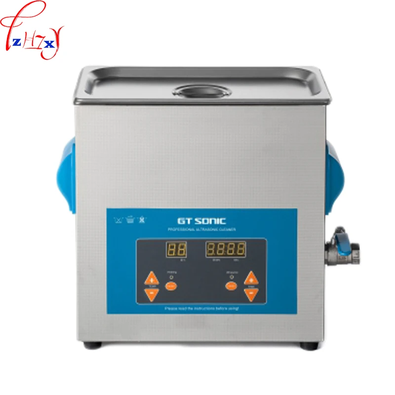 1PC All Stainless Steel Ultrasonic Cleaning Machine VGT-1860QTD 6L Jewelry Watch Glasses Ultrasonic Cleaner Machine 110/220V