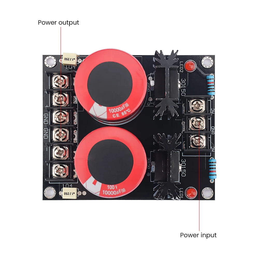 AIYIMA 120A Amplifier Rectifier Filter Power Supply Board Schottky 100V10000UF capacitor Rectification filter Dual AC 65V