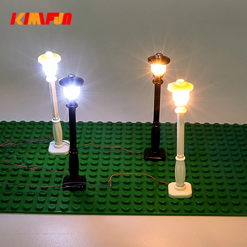 1pcs City Accessory Street light Can Shine LED USB Building Blocks DIY  Garden Toy Compatible With  Blocks