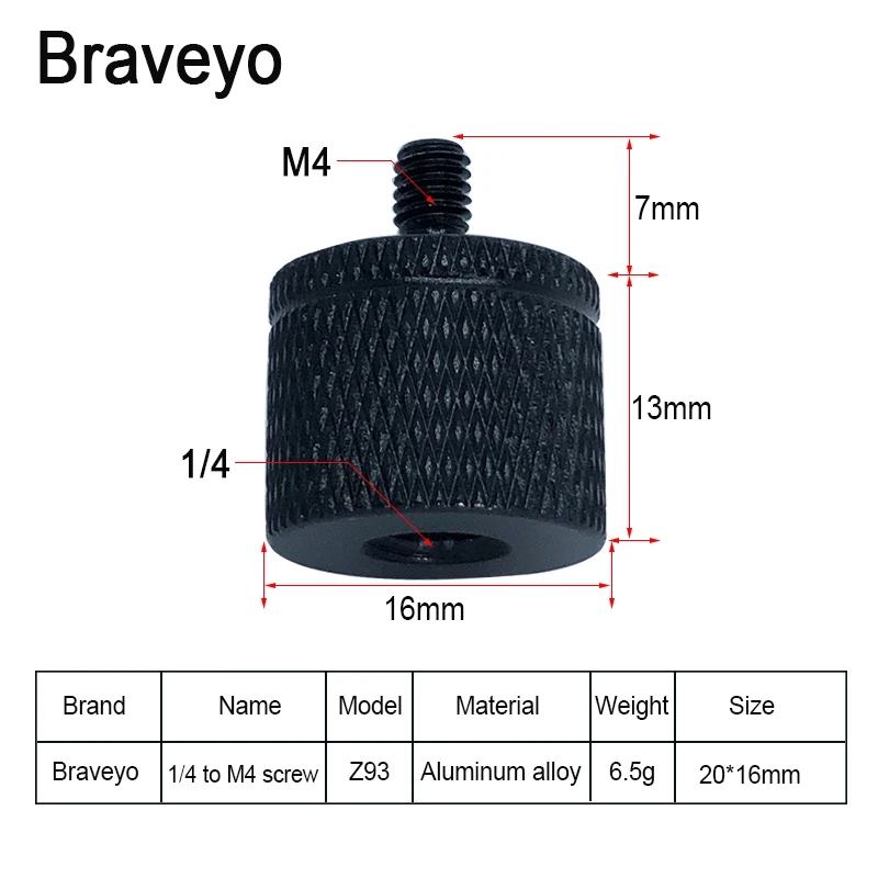 Conversion Screw 1/4 to M4 M5 M6 M8 M10 Inch Projector Bracket Adapter Photography Accessories For Dslr Camera Tripod Ballhead