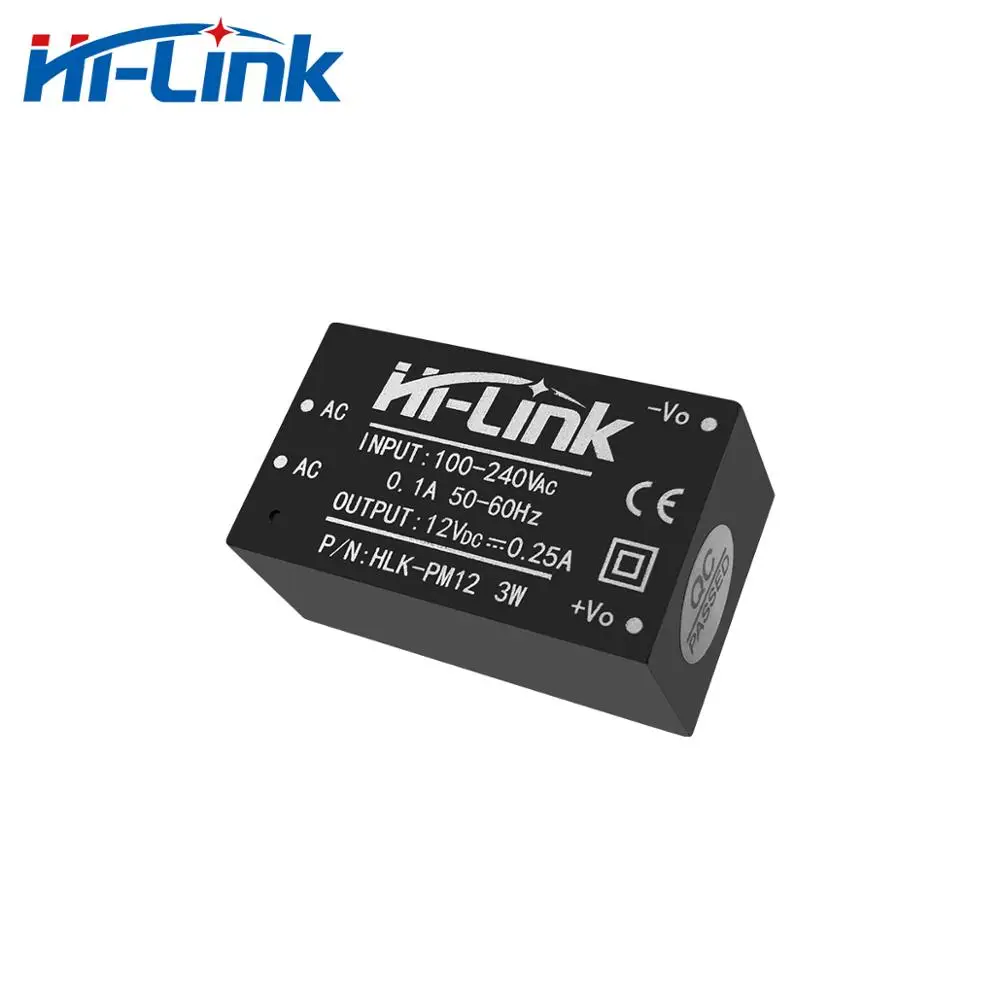 

Free shipping 70pcs/lot new Hi-Link ac dc 12v 3w mini power supply module 220v isolated switch mode intelligent module HLK-PM12