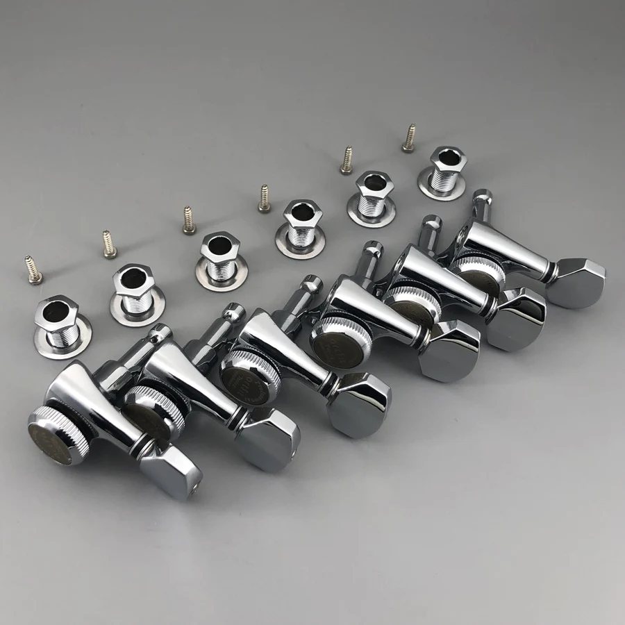 Guitar Locking Deluxe Machine Head Tuners Tuning Pegs SG Series Chrome Finish Right Hand Left Hand Available