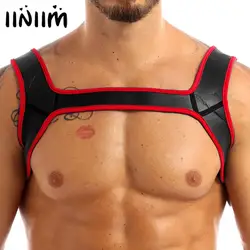 Harness Mens Neoprene Shoulder Wide Straps Harness Belt Muscles Protector Role Play Fancy Clubwear Cosplay Party Costume Strap