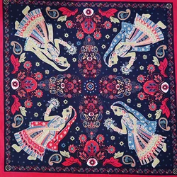 Wholesale Fashion Lady Beautiful Flower Cotton Bandana Square Scarf Headband Paisley Gifts For Women/Girls