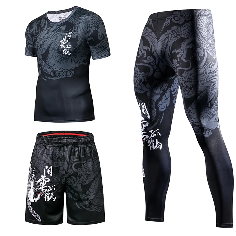 Terno de camiseta e shorts masculino de verão, roupas esportivas masculinas, ginástica fitness, praia