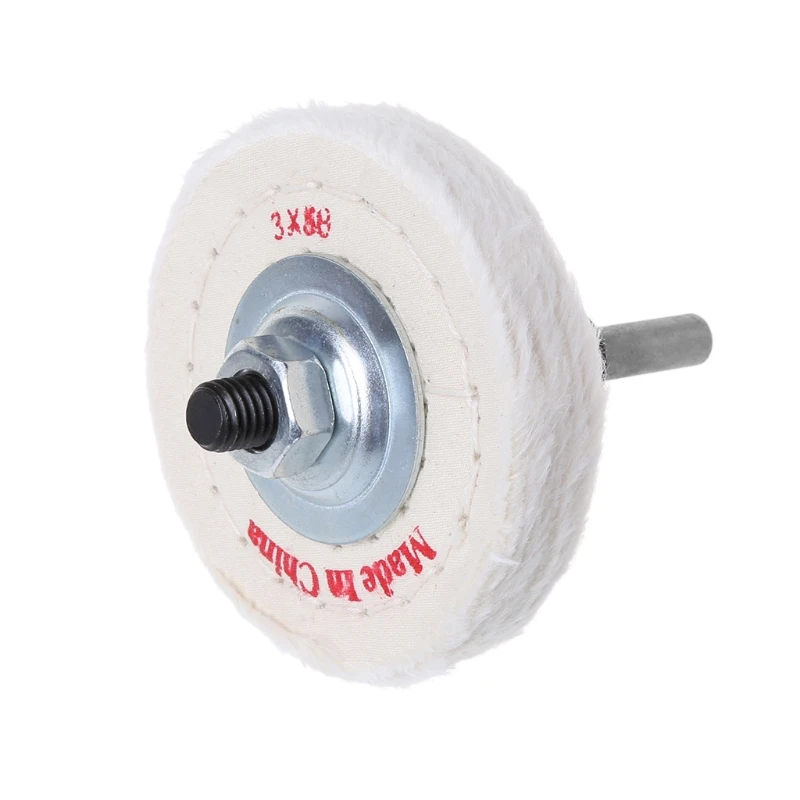 1PC 3\'\' White Cloth Buffing Polishing Wheels Buffer Polish Grinder Pad Wood Metal Polishing Tool for Abrasive Tools