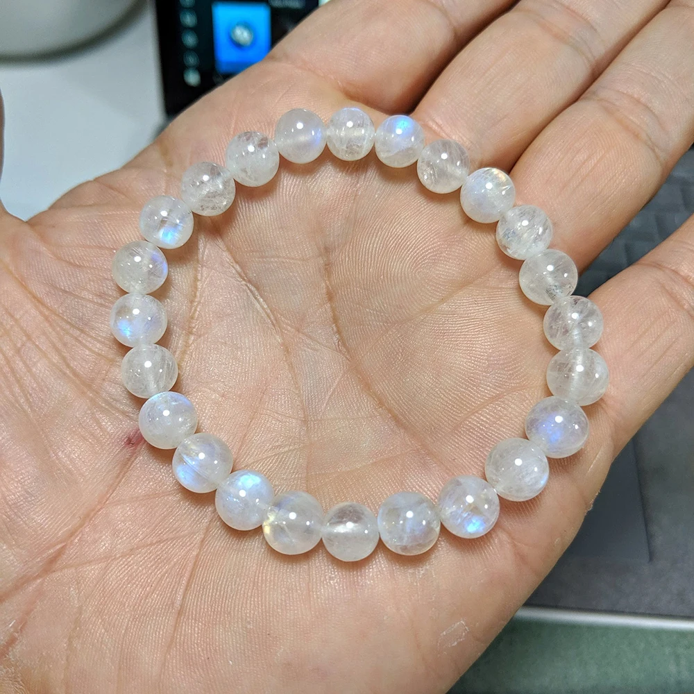 MG1196 Top Quality AAA Grade 7 mm Moonstone Bead Bracelet for Women and Men Best Quaity Gemstone Beaded Mala Bracelet