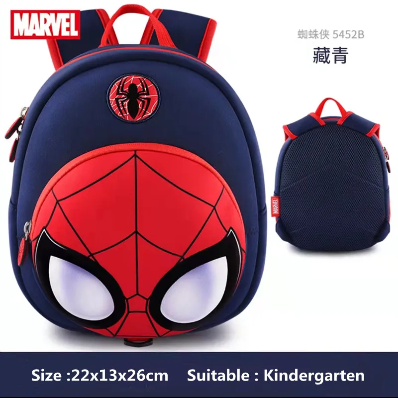 Disney New School Bag For Boy Kindergarten Student Shoulder Orthopedic Backpack Age 3-8 Spider Man Captain America Kids Gift