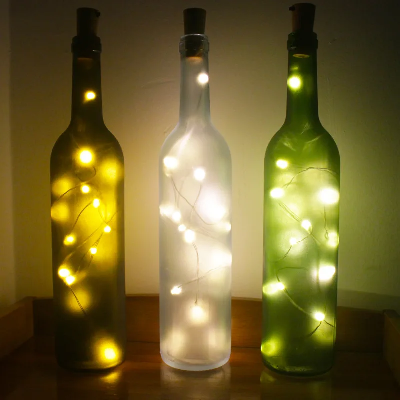 PheiLa Wine Bottle Lights Battery Powered Decorative Fairy Cork Light for Birthday Valentines Wedding Party Wedding Indoor Decor