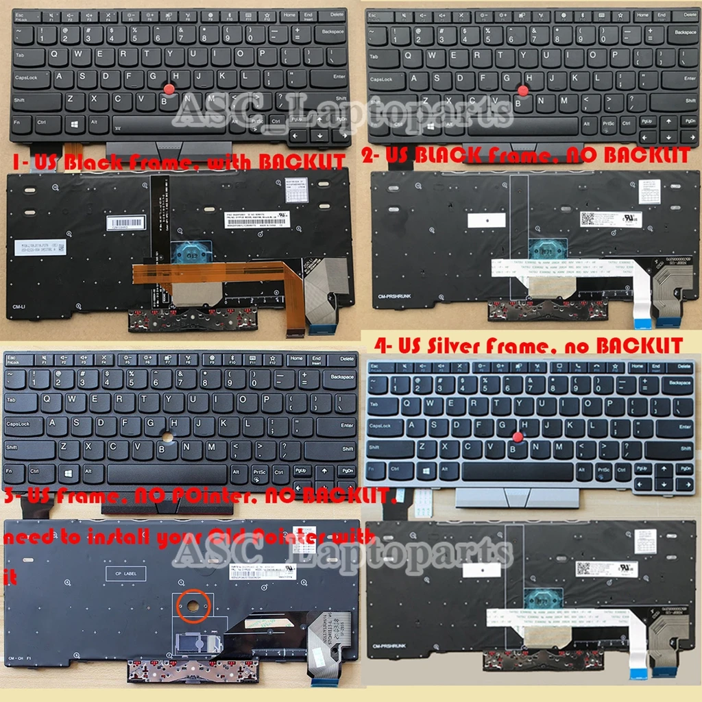 Novo teclado qwerty dos eua para lenovo thinkpad x280 a285 x395 x390, l13 yoga/x13 gen 1, l13 gen 2 retroiluminado, moldura, ponteiro