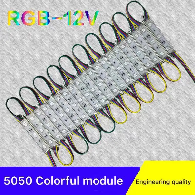 5050 RGB Module High Bright Waterproof LED Acrylic Advertising Signboard Luminous Character Plastic Absorbing Character 12V
