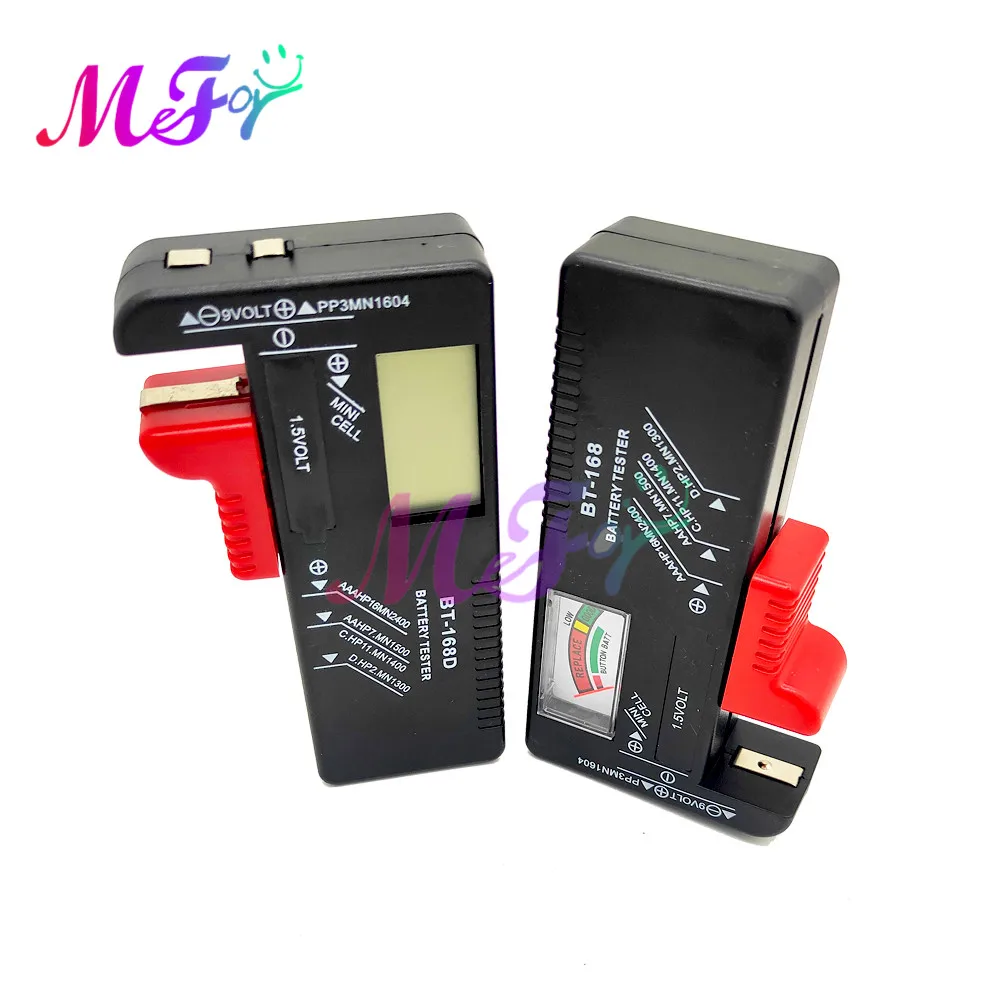 BT-168 AA/AAA/C/D/9V/1.5V Batteries Universal Button Cell Battery Colour Coded Meter Indicate Volt Tester Checker BT168D BT-168D