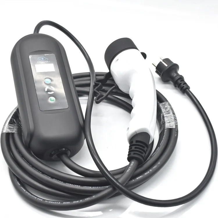 ครัวเรือนชาร์จปืน2ใหม่พลังงานไฟฟ้า Car Charger แบบพกพา16A ปรับชาร์จ