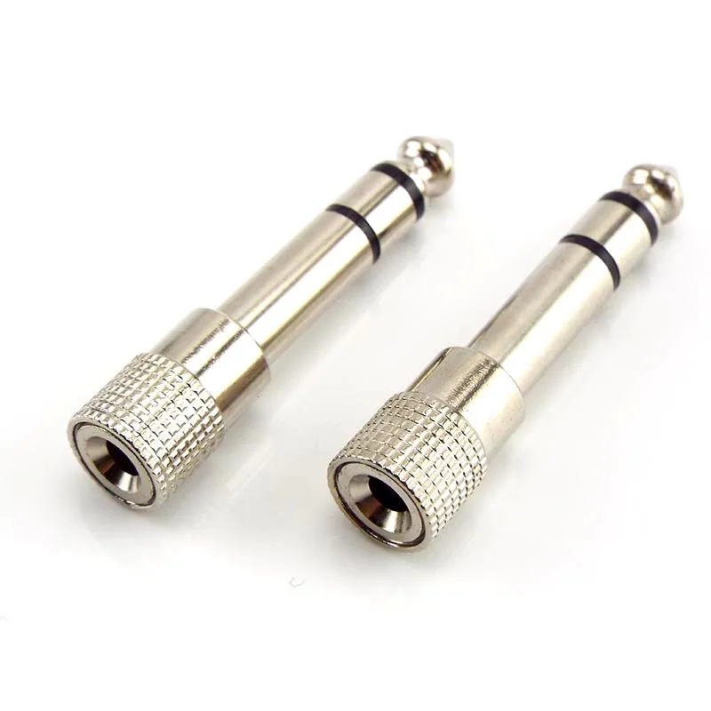 4/10 pces 6.5mm 6.35mm 1/4 "plugue macho para 3.5mm 1/8" fêmea jack conectores estéreo fone de ouvido alto-falante adaptador de áudio microfone em casa