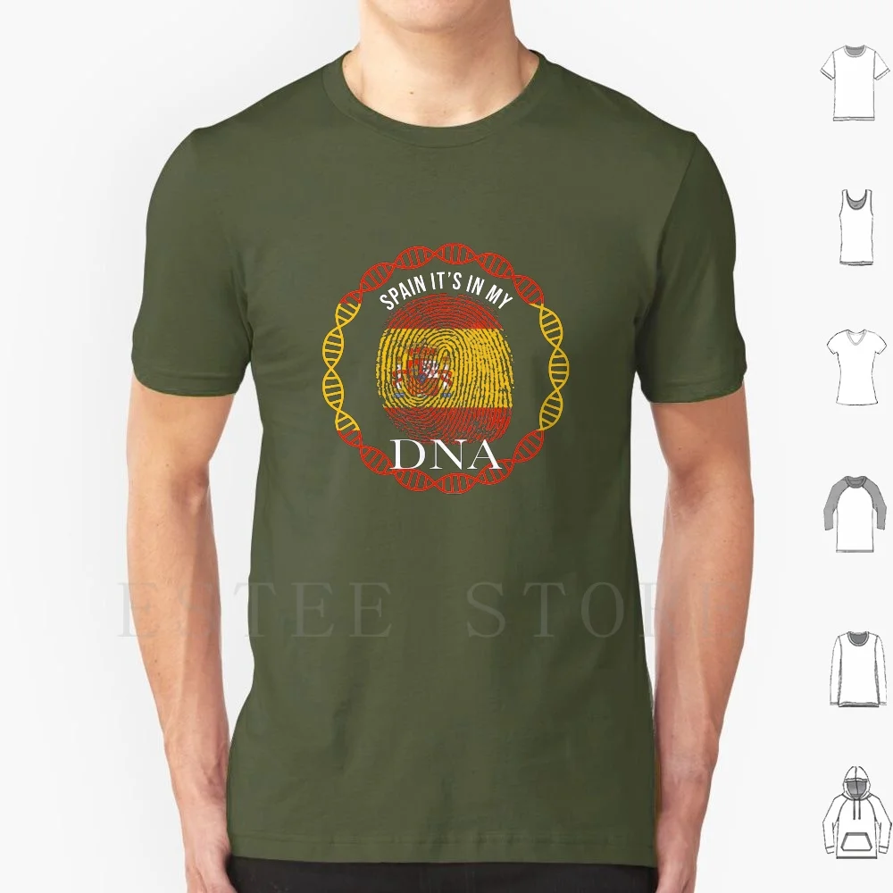

Spain Its In My Dna-Spain Spanitsh Flag In Thumbprint T Shirt Print Cotton Spain Flag Christmas Birthday Spain Spanitsh