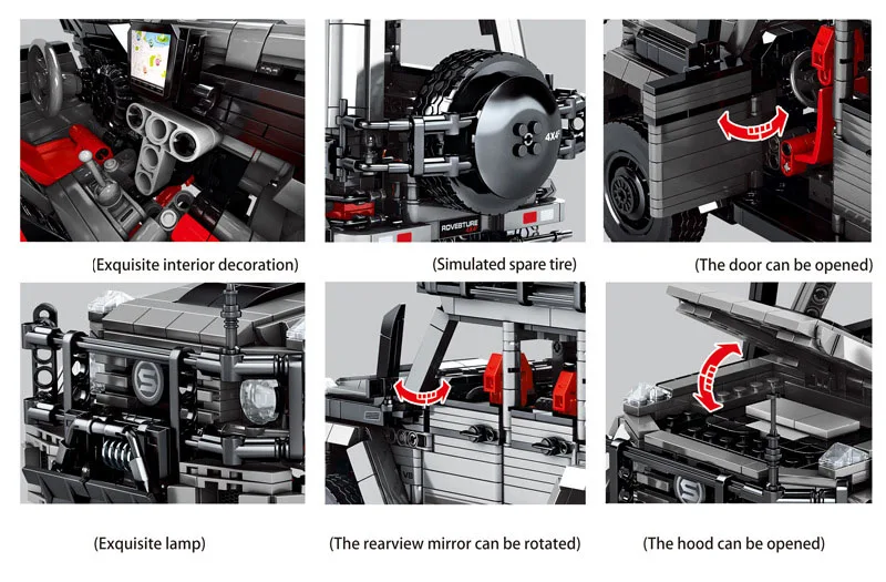 ベンツG550, 4x4,2.4GHz,リモートコントロールレンガを備えた遠隔操作の車両ビルディングブロック