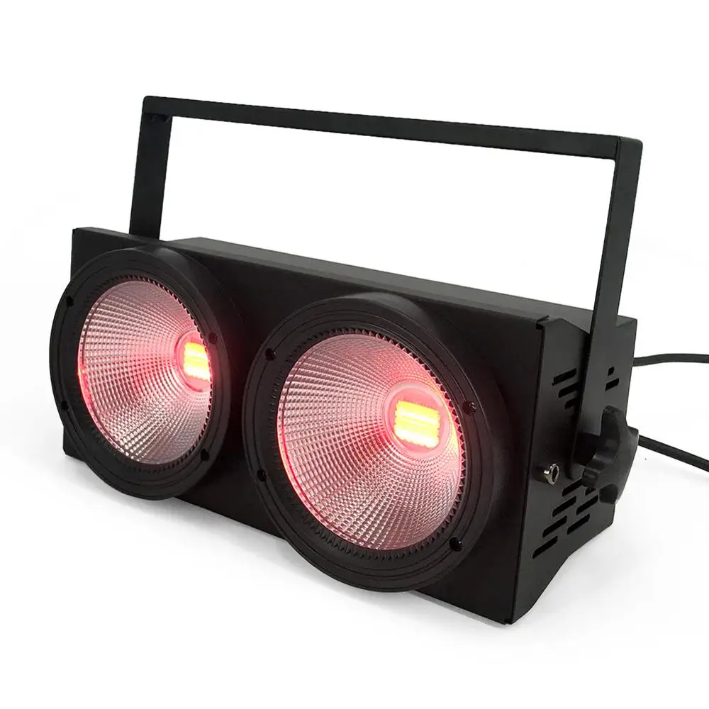 2x100W Led COB Par Lights 200W Led RGBWA UV 6IN1 Warm Audience Blinder Lights Led Strobe Wash Disco Dj Light Wedding Party Bar