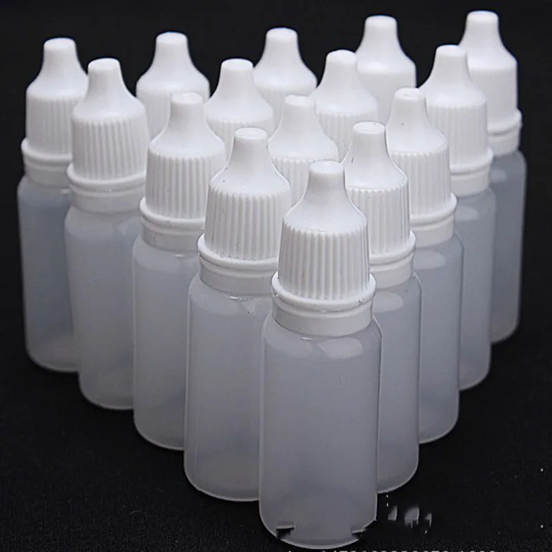 50pcs/lot 5ml clear Empty Eye drops bottles Plastic Squeezable Dropper Bottles Eye Liquid Dropper Refillable Bottle wholesell