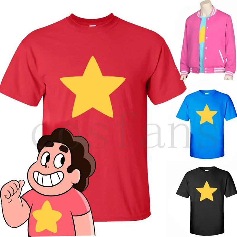 Moovie Steven Universe Quarz cosplay Kostüm Männer Baseball uniform Unisex Mantel T Hemd Jacke T Top T-shirt Halloween Party