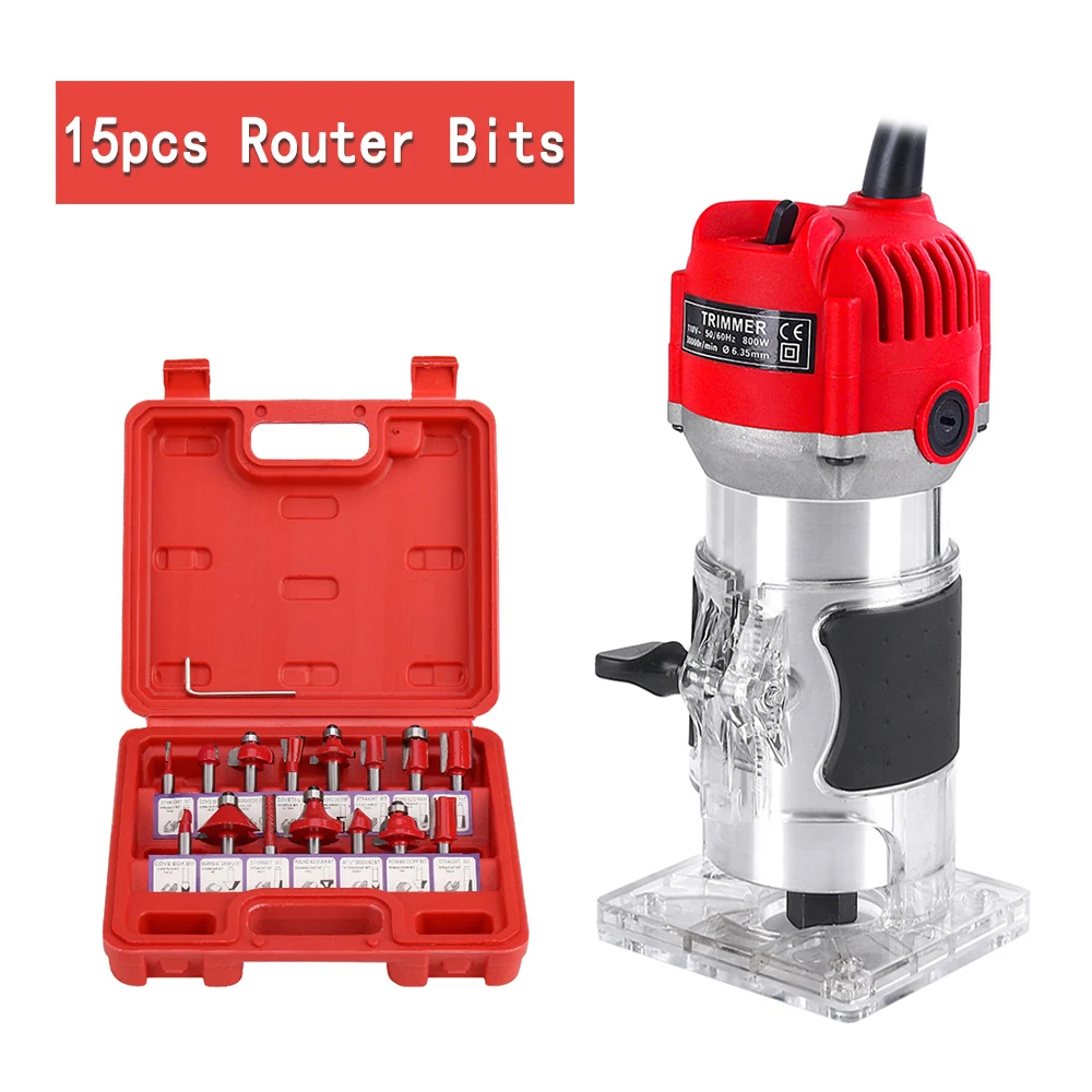 800W Wood Electric Trimmer Palm Router 1/4\