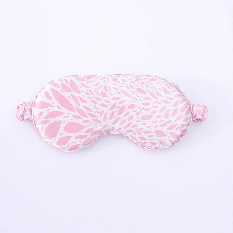 Leopard Print & Leaf Silk Sleep Eye Mask Night Lightproof Cover For Aldult to Sleep Better soft and Breathable for Travel Nap