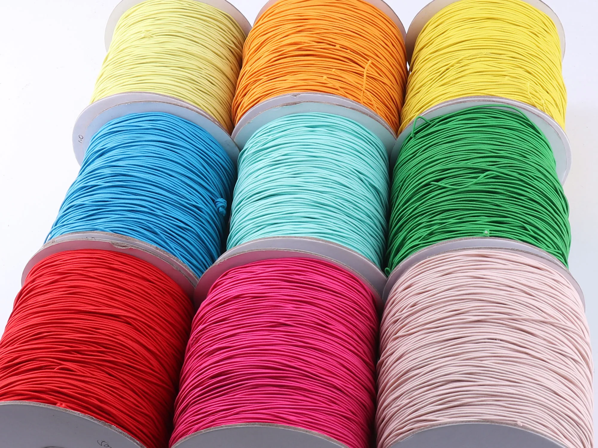 1mm Craft Nylon Coated Elastic Cord 50M Stretch Elastic Thread Drawcord Round Drawstring friendship Cord-Choose Color