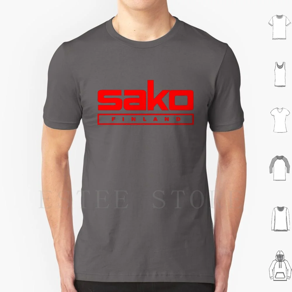 Sako Red Logo T Shirt DIY Big Size 100% Cotton Sako Finland Red Tikka By Sako T3 Perazzi Remington Marlin Heckler Koch Heckler