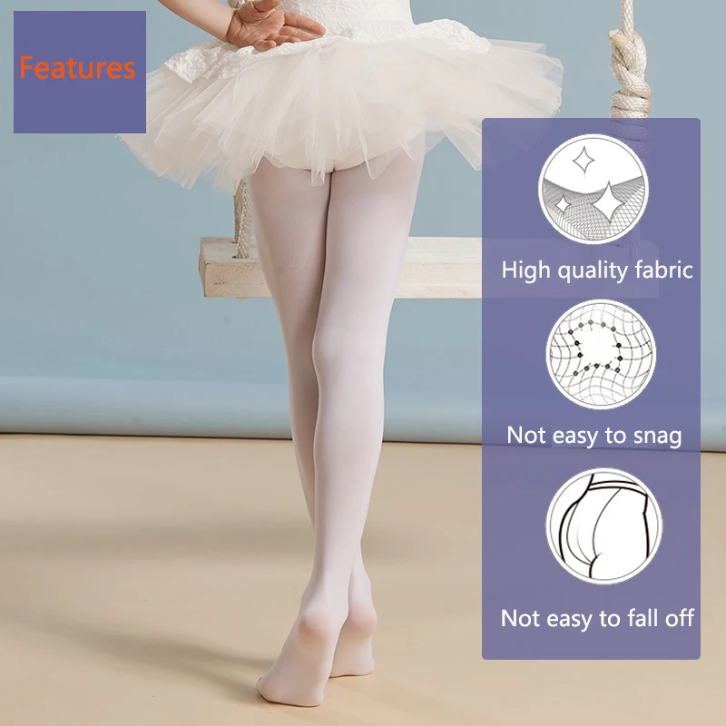 Children Girls Ballet Dance Tights, Kids Nylon Leggings, Gymnastics Dance Ballet Pantyhose,Seamless Ballet Stockings,Dance Socks