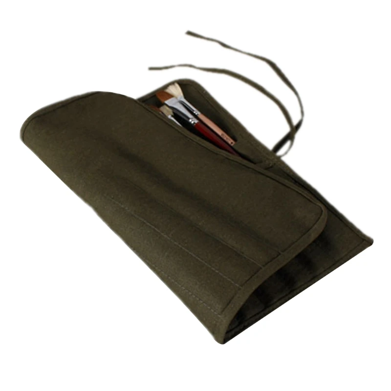 Túi Đựng Cọ Màu Nước Nghệ Thuật Bút Vẽ Sơn Dầu Lăn Lên Vải Ốp Lưng Giá Đỡ Túi BagW91A