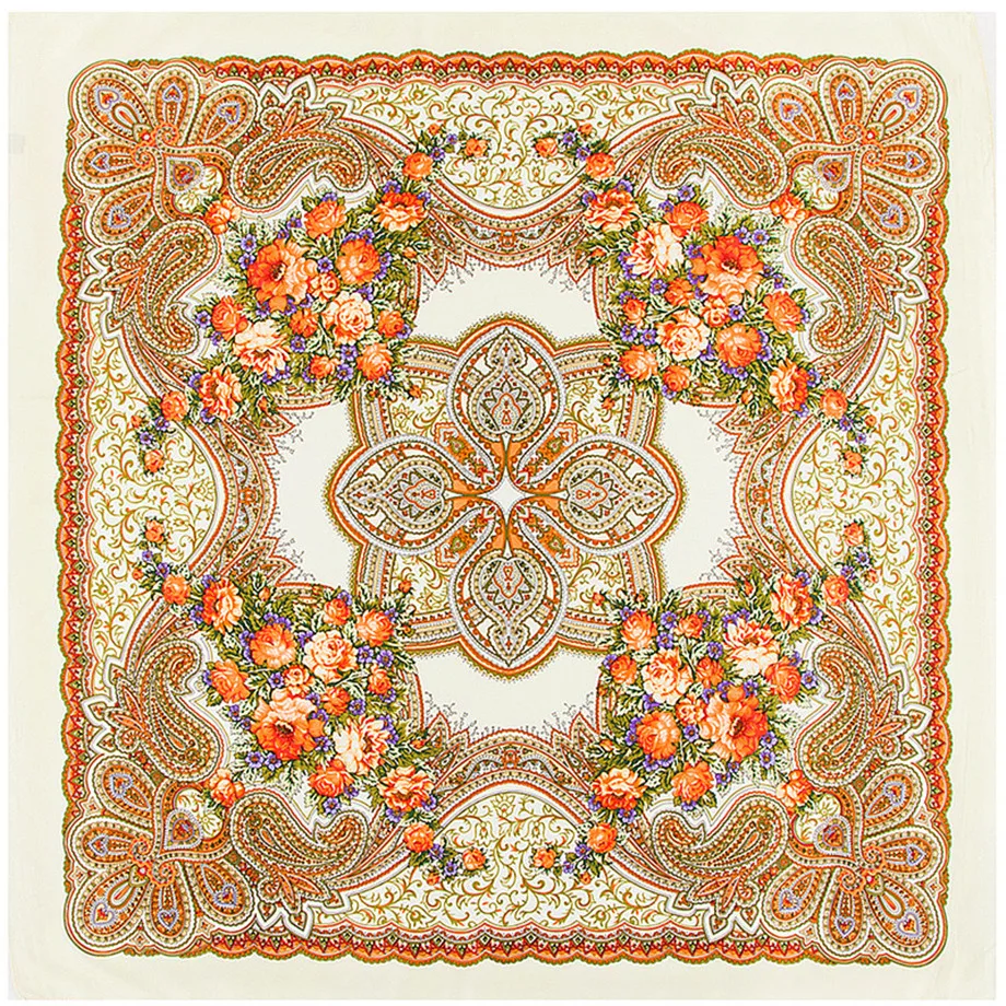 Bufanda cuadrada Bohemia de Cachemira para mujer, pañuelo de marca de lujo, nuevo diseño, 100cm, para invierno