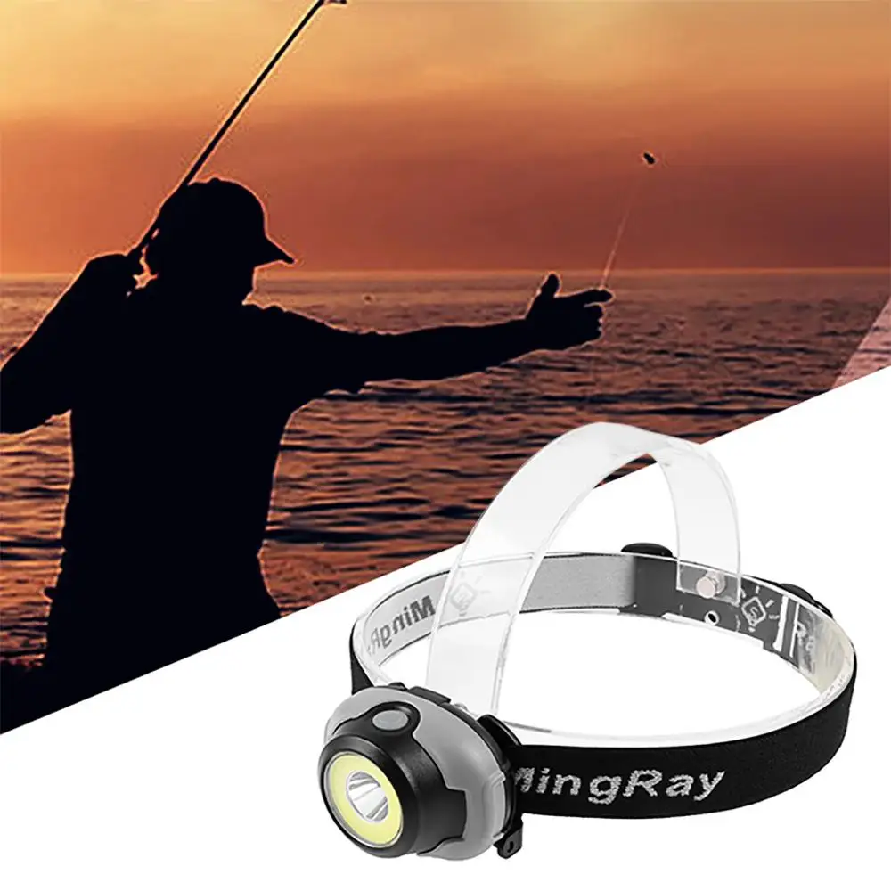 MingRay Mini COB Headlamp 3 W powerful led Headlight waterproof Flashlight on head for camping fishing ridding lamp lantern