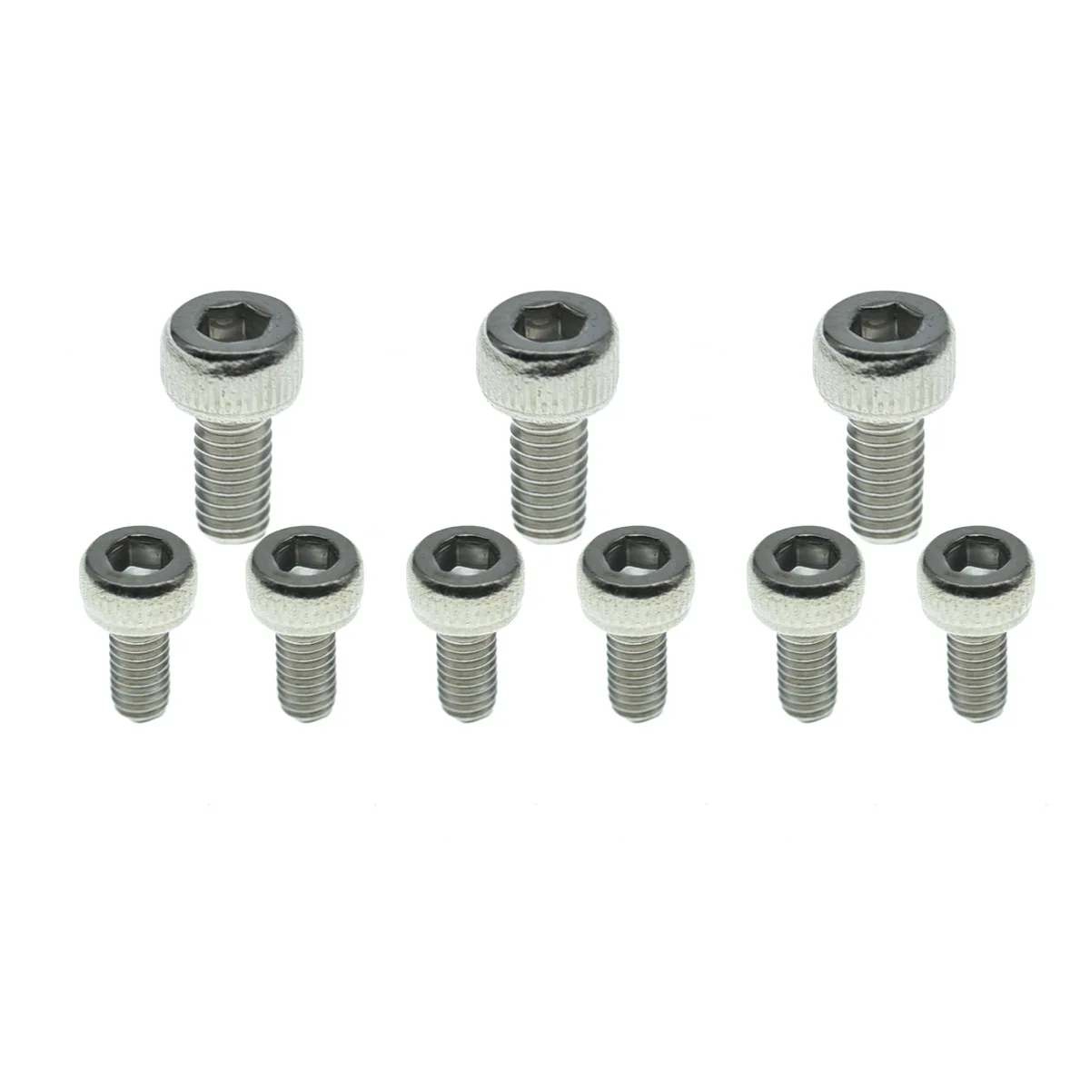 KAISH Stainless Steel Tremolo Bridge Saddle Mounting Screws Locking Nut Screws String Lock Screws Block Inserts for FR Tremolos