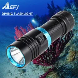 yellow light Waterproof IPX8 Underwater 80M Diving diver Flashlight Torch L2 LED White Light Lamp