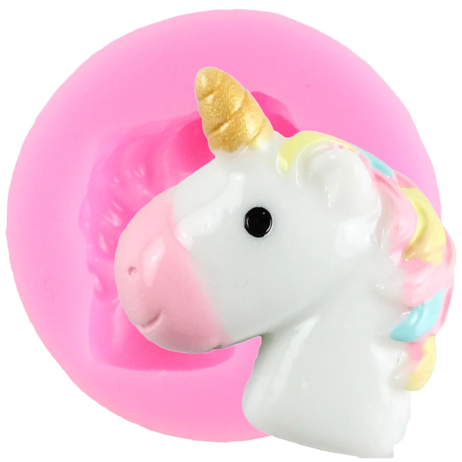 Unicorn Silicone Molds Baby Birthday Cake Decorating Tools Cartoon Horse Cupcake Topper Fondant Mold Candy Clay Chocolate Moulds