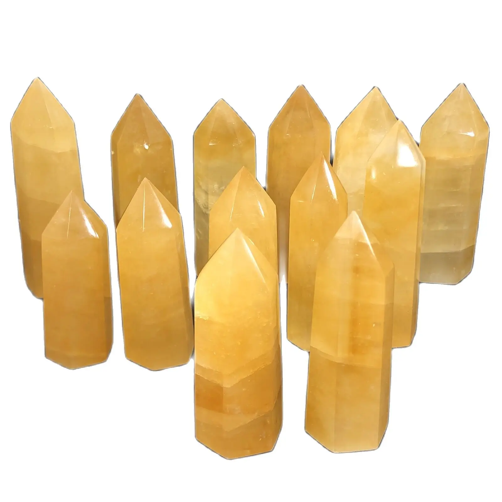 

Natural iceland crystal obelisk quartz crystal point tower wand healing 70-80mm