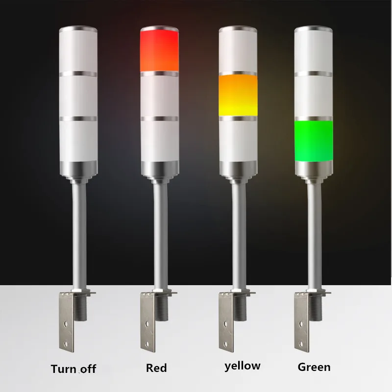 Led 3 Color L rod  Indicator Light 24V/220v Warning Light Workshop Machine Signal Buzzer Alarm Safety Caution Sound LED Light