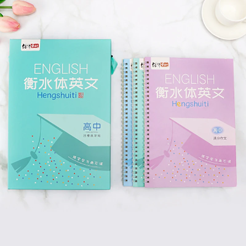 3pcs Hengshui Writing Italians English Calligraphy Copybook for Adult Children Exercises Calligraphy Practice Book libros