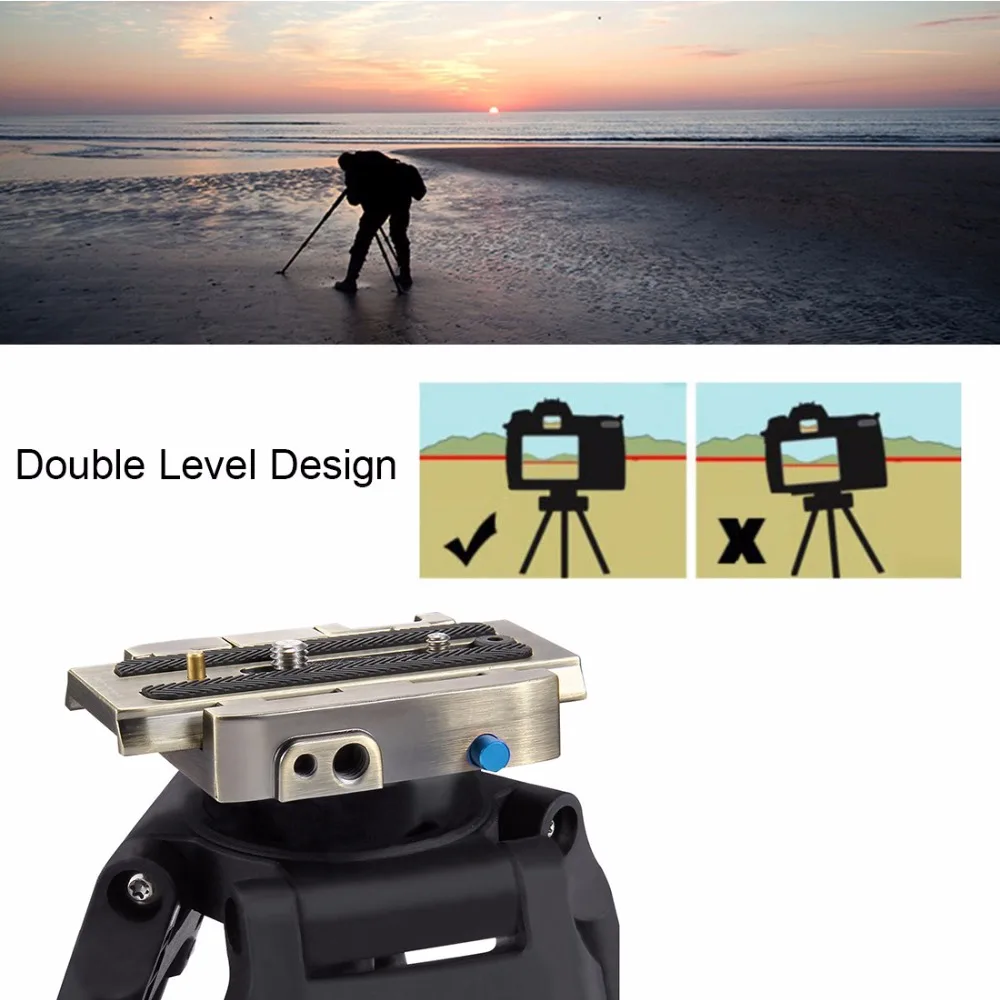 PULUZ Gimbal Quick Release Plate Clamp Adapter Tripod Head Quick Release Base Plate for DSLR Camera Stabilizer Slide Accessories