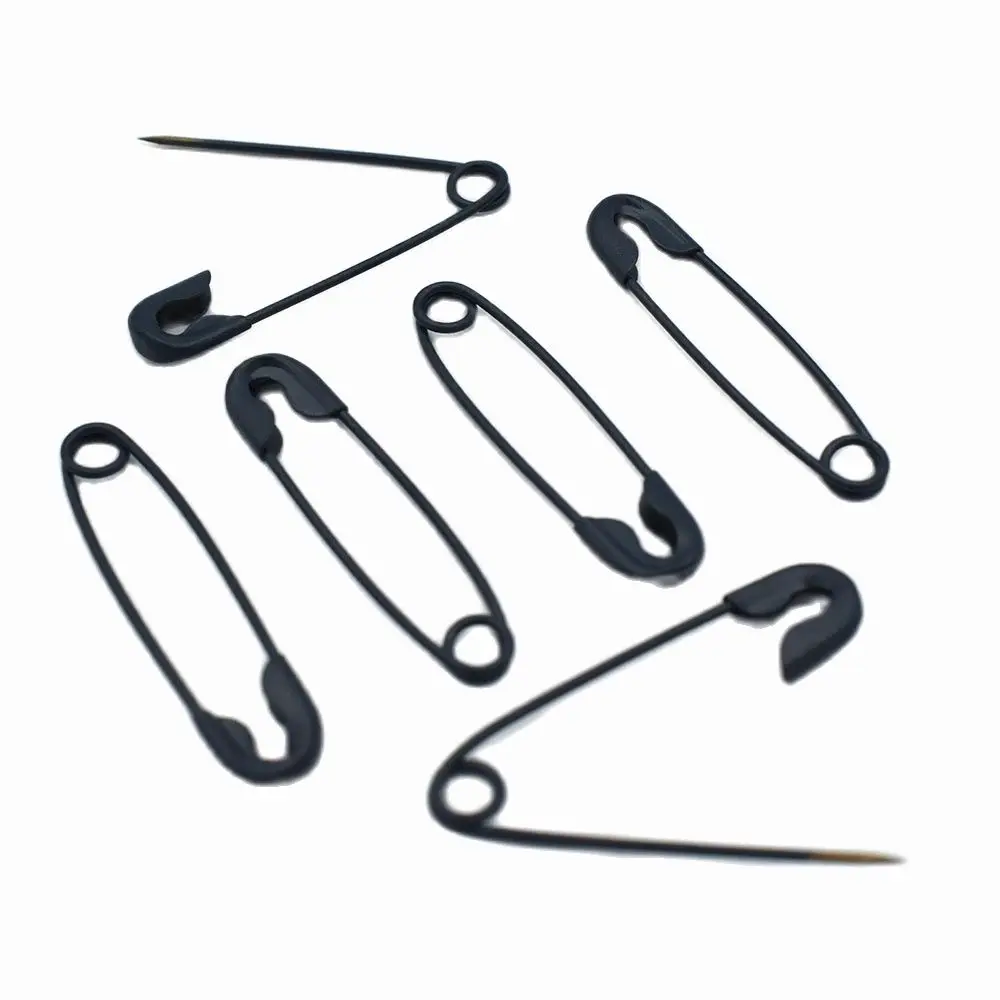 22mm Black Safety Pins Jewelry Making Pins Sewing Safety Pins Finding Gourd Pin Garment Pin Locking Stitch Marker 100pcs