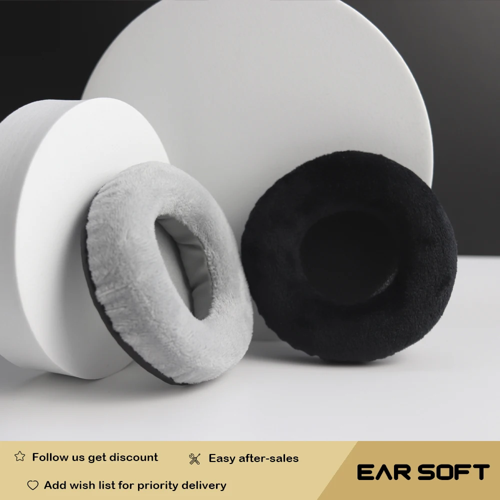 

Earsoft Replacement Cushions for Logitech A-00009 Headphones Cushion Velvet Ear Pads Headset Cover Earmuff Sleeve