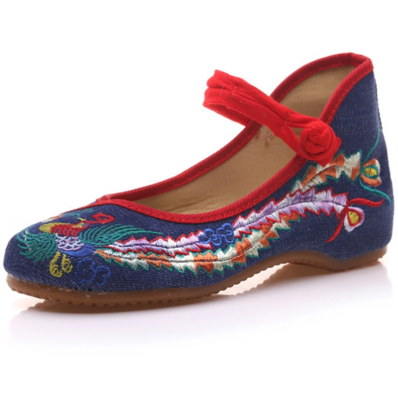 Spring and Autumn Caifeng wedding shoes embroidered cloth shoes women\'s single shoes tendon soft bottom dance shoes  WSH2287