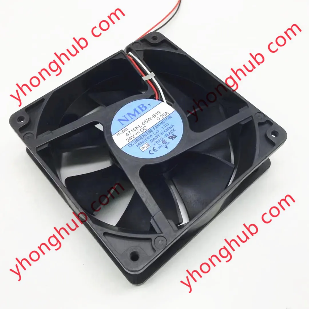 

NMB-MAT 4715KL-05W-B19 P03 DC 24V 0.20A 120x120x38mm Server Cooling Fan