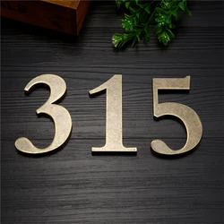 Metal Bronze Digitals Stereo Door House Number 10CM * 6CM Size Letter House Number Room Number Digital Sign Door Number Plate