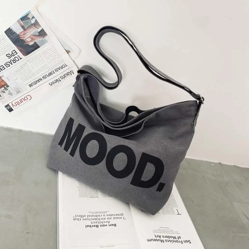 Leisure Bags For Women 2021 Versatile Canvas Shoulder Bags Convenient Handbags Simple Crossbody Bag High Capacity Bag Sporty Bag