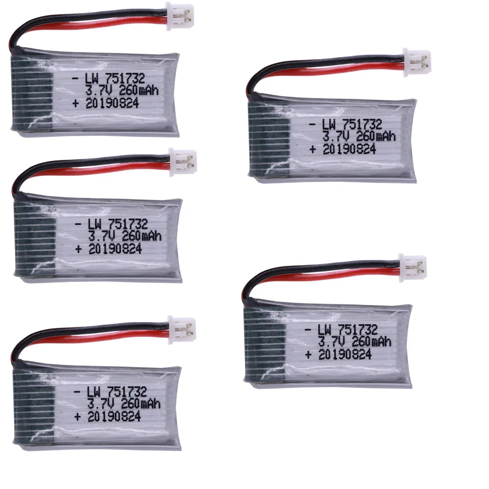 

Upgrade 3.7V 260mAh lipo battery For H20 Syma S8 M67 U839 RC Quadcopter Parts 3.7v Lipo Battery and 3.7v battery 5pcs/lot