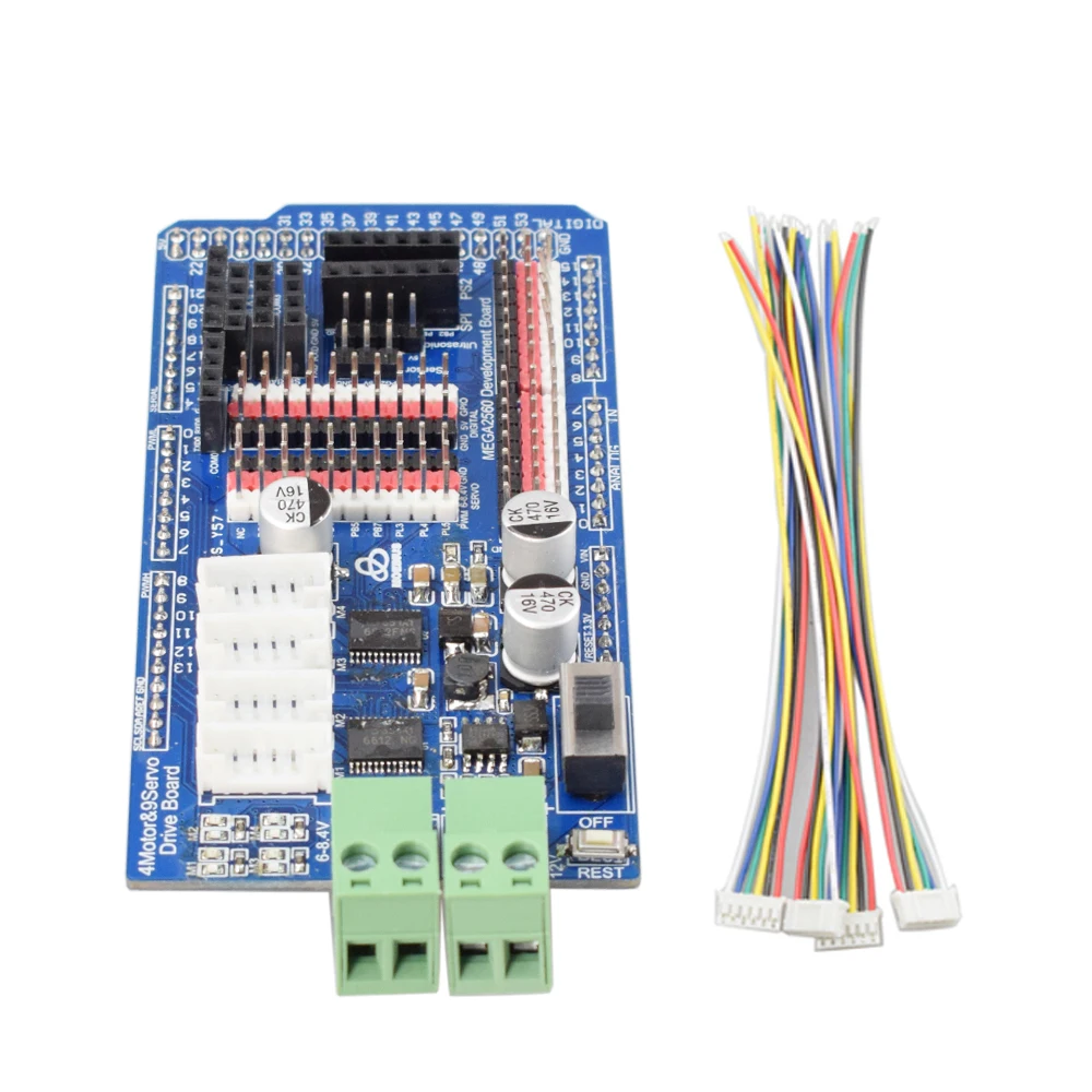 Cho Arduino Mega2560 Motor Driver Ban TB6612 Cho 6-12V DC Bộ Mã Hóa Động Cơ PID Vòng Kín Mecanum Bánh Xe robot Xe Tăng Cánh Tay Robot