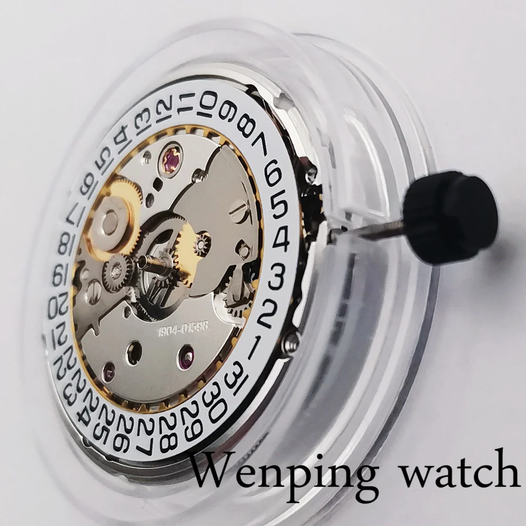 Watch Accessories PT5000 Mechanical Movement High Quality Accuracy Movement 28800 Bph White Date Men's Automatic Watch Movement